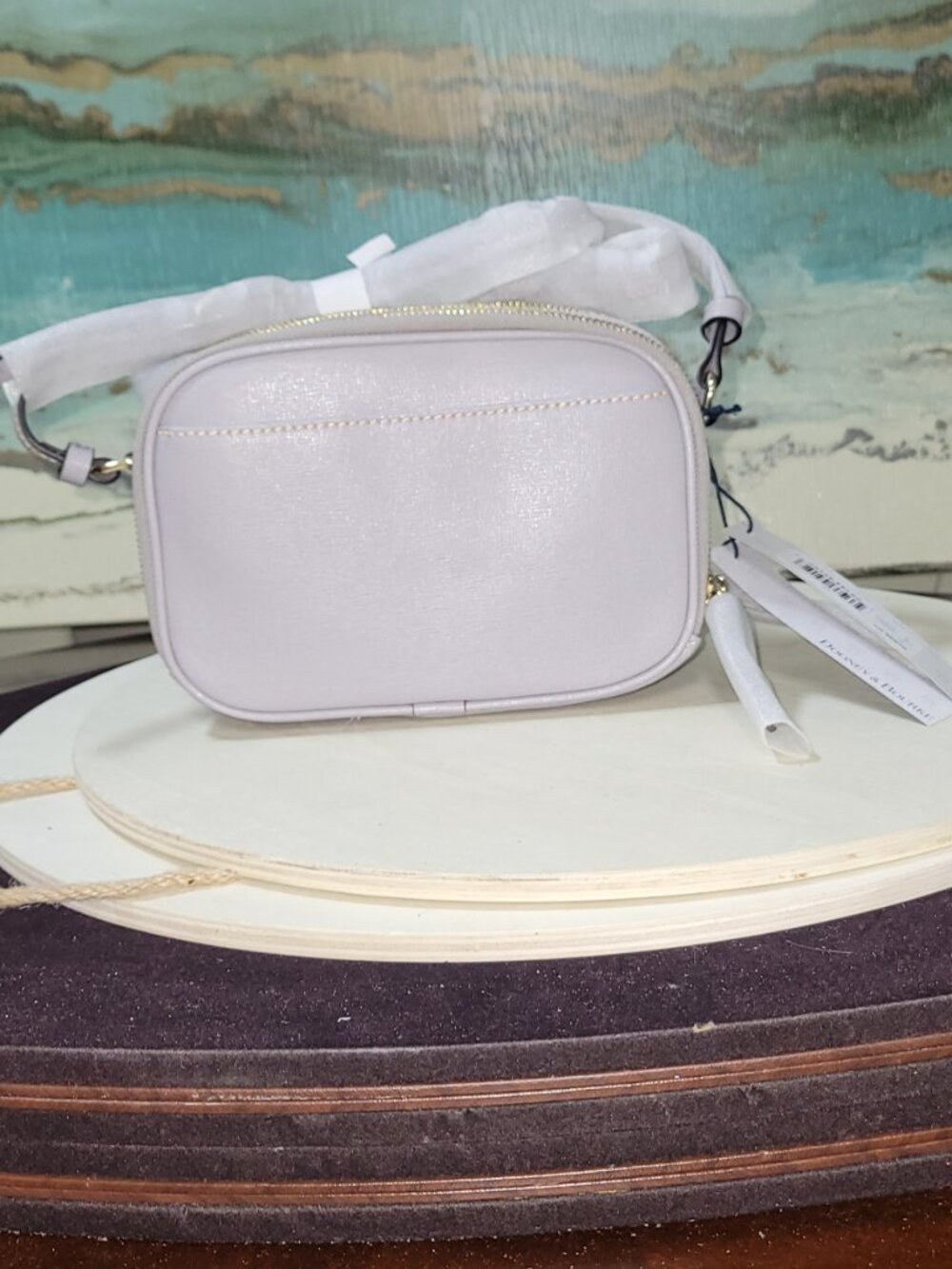 Dooney & Bourke Sawyer Crossbody -Gray Saffiano Leather Crossbody   [Item #HL15] - Picture 4 of 16